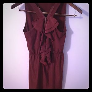 **3/$25**Zip Front dress with ruffle and high neck